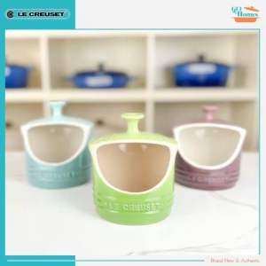 Le Crueset Authentic Stoneware Salt Pig Salt Crock Salt Keeper 0.3L (Palm Fig Sage)
