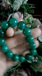 Vòng tay đá Ngọc bích (Nephrite) size 13li Vip 5A đá thiên nhiên