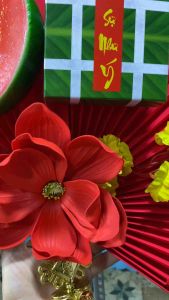 Chữ Phúc treo cửa trang trí ngày lễ Tết quạt chữ Phúc size đại 60x85cm