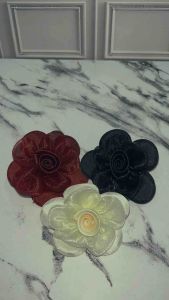 Bros Bunga Teratai Sidra Lotus Flower Brooch Peniti Tuspin Bros Pin Organza Silk Satin Handmade Fashion