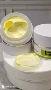 Doubel glow brigthening pencerah kulit kusam susah putih cream malam Doubel glowing