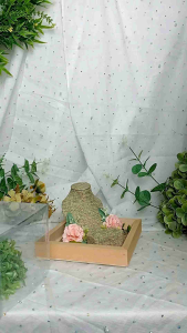 Kotak Kayu Tempat Cincin Kalung untuk Seserahan Lamaran Pernikahan - KCK2