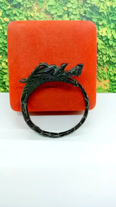 Gelang akar Bahar hitam lentur ukir naga C88