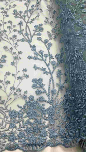 (COD) Kain tile bordir tebal/Tile bordir tebal pinggiran atas bawah/Harga prsetengah meter