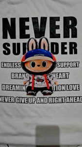 kaos anak-anak Sablon Never Labubu  \ Kaos Raglan 3\4 Anak/kaos anak perempuan/kaos kekinian/kaos raglan anak-anak