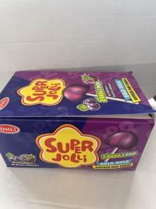 Super Jolli lollipops blueberry blackcurrant flavor 10 small individual pack in 1 beg(repack)halal