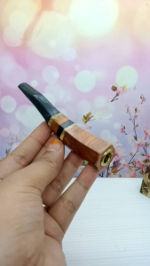 Pipa Once Cangklong Kayu Kelor Hitam Kombinasi Nogosari Liwung Setigi Bajakah Model Segi Enam H560