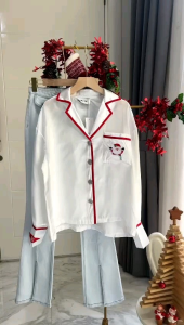 Kemeja Satin Oversize Natal Christmas Xmas Premium 6017