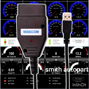 โปรแกรมสแกนรถนิสสัน nissan data scan+หัวสแกน niscom สำหรับรถนิสาัน2001-2008