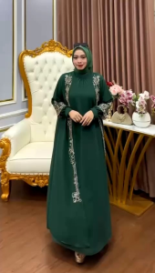 REALPICT COD KODE 105 INNER + OUTER BAHAN CERUTY PREMIUM HARGA TERMURAH BEST SELLER TANGAN PERTAMA KONVEKSI / PRINTING / MOTIF PREMIUM GAMIS PESTA GAMISPREMIUM