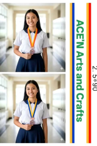 50pcs 6cm Kagawaran bronze Medalsm with Blue-Yellow Lanyard