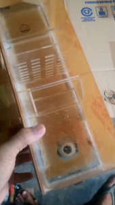 Filter Aquarium Akrilik 41 x 12 x 15 cm Lengkap Tutupnya