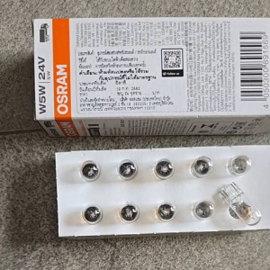 OSRAM หลอด T10 24V 5W (2845)หลอดไฟเสียบใช้สำหรับ รถยนต์ / เรือ หลอดไฟหรี่ หลอดไฟหน้าปัด ขายยกกล่อง10หลอด **ของแท้** ผลิตและได้มาตราฐานจากประเทศอิตาลี่ กล่องละ10หลอด