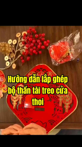Thần tài lắc lư treo cửa hình vuông hình tròn trang trí nhà cửa