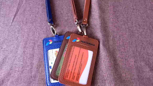 Lanyard Kulit | Id Card Holder Name Tag Kulit | PERTAMINA