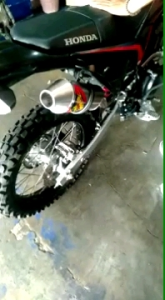 KNALPOT RV1 CRF 150L BL BF DTRACKER KLX TRAIL MODIF RACING SUPERMOTO