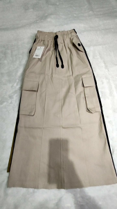 Rok cargo anak perempuan model span 5-12 tahun/Rok panjang bahan katun twill combet anak perempuan