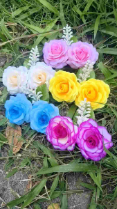 กิ๊บติดผมดอกกุหลาบ ดอกกุหลาบ 1ชิ้น กิ๊บติดดอกกุหลาบ ดอกไม้สำหรับประดับผม ดอกกุหลาบเกรดA