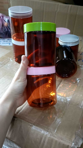 💥Combo 10💥 HỦ NHỰA CAO ĐỰNG KEM BODY 250GR MÀU NÂU ( KÈM NẮP CHẶN)