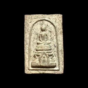 สมเด็จพิมพ์พิเศษ หลังพระปิดตา (หายาก) หลวงปู่เผือก วัดกิ่งแก้ว จ.สมุทรปราการ ปี2514 (ทองเป็นยังกลับพื้นเผือก) โรยผงตะไบทอง (ผงตะไบพูทธชินราชปี2485) แท้รับประกัน #4320