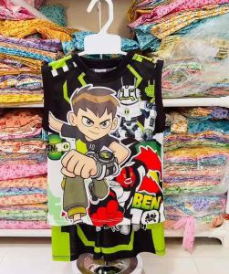 ชุดเด็ก (รหัสGG10) ผ้าไมโคร เสื้อ+กางเกงขาสั้น ไซส์S 1-3ปี/8-11กิโล ไซส์M 3-6/ปี12-16กิโล พร้อมส่งจากไทย