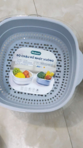 Chậu  rổ 2 lớp kết hợp nhựa kính cao cấp Hokori