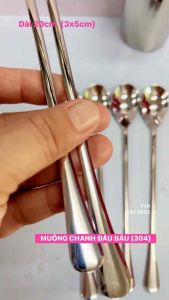 MUỖNG KHUẤY INOX 304/ MUỖNG CHANH ĐẦU BẦU DÀI 304
