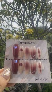 24Pcs Box Kupal Kuku Palsu Cantik/ Kuku Bervariasi Ukuran/ Kuku Panjang/ KuKu Bentuk T/ Fake Nails Fashion