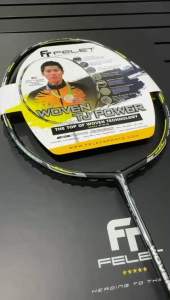FELET Woven TJ Power V2 (Yellow) Badminton Racket -  4UG1 Max Tension 42 LBS - Goh V Shem - 100% ORIGINAL