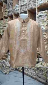 Modern Barong Tagalog mocca lining