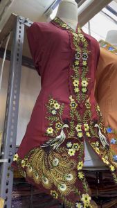 ATASAN KEBAYA ENCIM BORDIR BURUNG MERAK BIG SIZE M-5L / KEBAYA ENCIM WANITA
