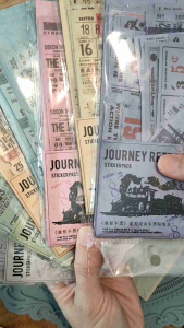 Fairy Lights Journal - READY STOCK/ art journaling) scrapbook deco/ 50pcs Journey Retro Tickets stickers