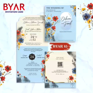 Blangko Undangan Kertas Pernikahan Byar 87: Harga Termurah & Gratis File Setting