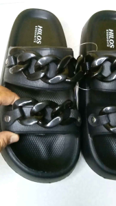 Sandal slop wanita dewasa/sandal hilos/sandal slop rante/sandal slop hitam/sandal slop