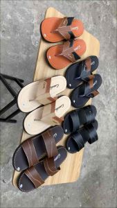 Sandal Kulit Pria Beli 1 Gratis 1 / Sandal Casual Pria / Sandal Slop / Sandal Jepit
