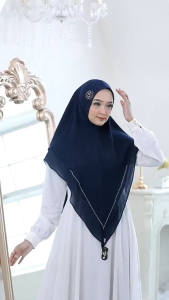 Khimar HALIMAH Kerudung Syari Jumbo Jilbab syari jumbo Ceruty 2 Layer Payet Swarosky/Hijab Syari Jumbo