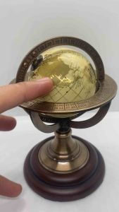 ลูกโลกทองเหลือง แต่งบ้าน สะสม