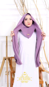Pashmina instan oval inner leher jersey 3in1 - pasmina inner instan jerset