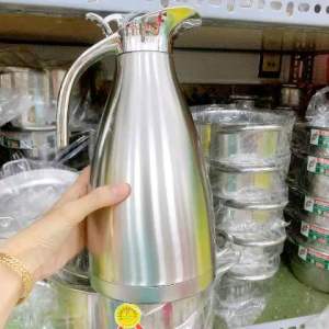 Bình đựng nước mỏ vịt inox 2 Lít bình nước inox - Bình pha trà  pha cà phê đựng nước 2 lít inox Cao Cấp -gia dụng Nari