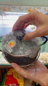 Nồi vân đá  nồi niêu cơm đa năng chống dính kho quẹt kho tộ đa năng tiện lợi tặng kèm đế inox - gia dụng NARI