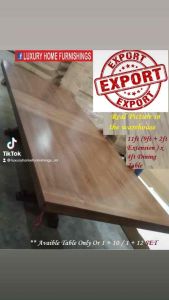 Harrington European White Oak Veneer 11ft (9ft + 2ft Extension) Dining TABLE + Chair Separately Also can EXPORT TO USA