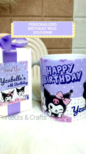 Personalized Birthday Mug with Box Ribbon & Tag – Custom Photo Souvenir Gift for Kids & Adults | Customized Mug Giveaway
