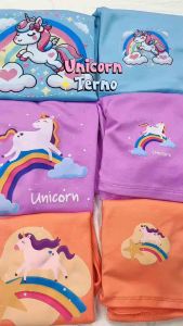 Unicorn Pastel Girls Sando Terno II Baby to 10 y/o - Pastel colors unicorn prints rainbow designs sleeveless tops shorts available sizes Baby to 10 years old.