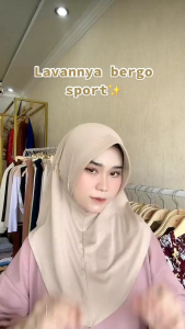 Lavanya Jilbab Bergo Pet Instan Serut Polos Jersey