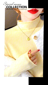 Half turtleneck womens autumn and winter high-end thin sweater spring and autumn  mid-collar knitted top