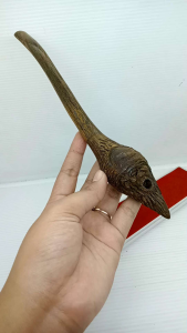 Cangklong Pipa Kayu Kelor Jawa Ukir Pak Jenggot H488