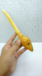 once pipa klokotan kayu kemuning gading ukir pak jenggot h485