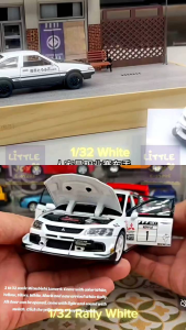 🇲🇾LJS1 Mitsubishi EVO 9 Lancer Evolution IX 1:32 Alloy Diecast Collections Scale Model Car Pull Back Light Sound cake decorations toys