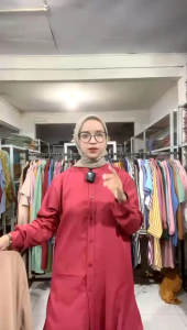 Shakila Tunik Basic Polos Full Kancing Busui