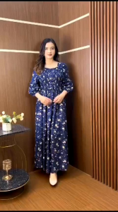 MIDI DRESS RAYON MOTIF TERBARU
